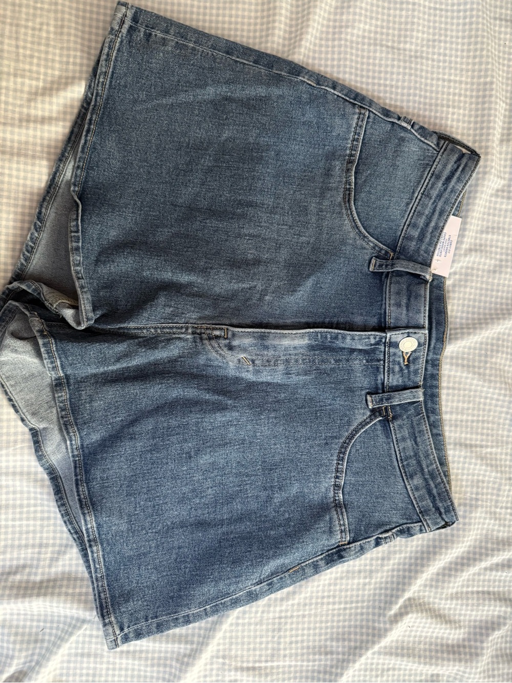 H&M Blue Denim High-Rise Jean Shorts